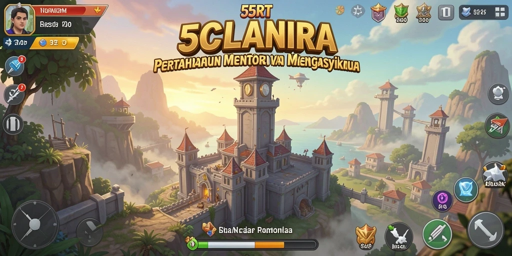 Tampilan gameplay Tower Defense 55RT yang menarik dan penuh strategi.