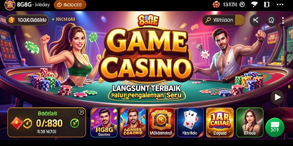 Screenshot menampilkan gameplay Live Casino yang mendebarkan.