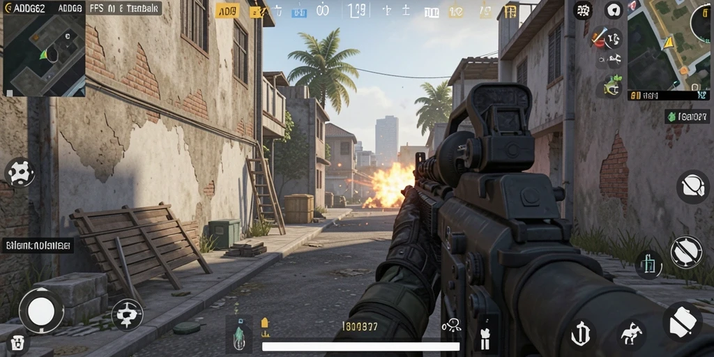Tampilan gameplay intens dari ADG62 menampilkan aksi seru.