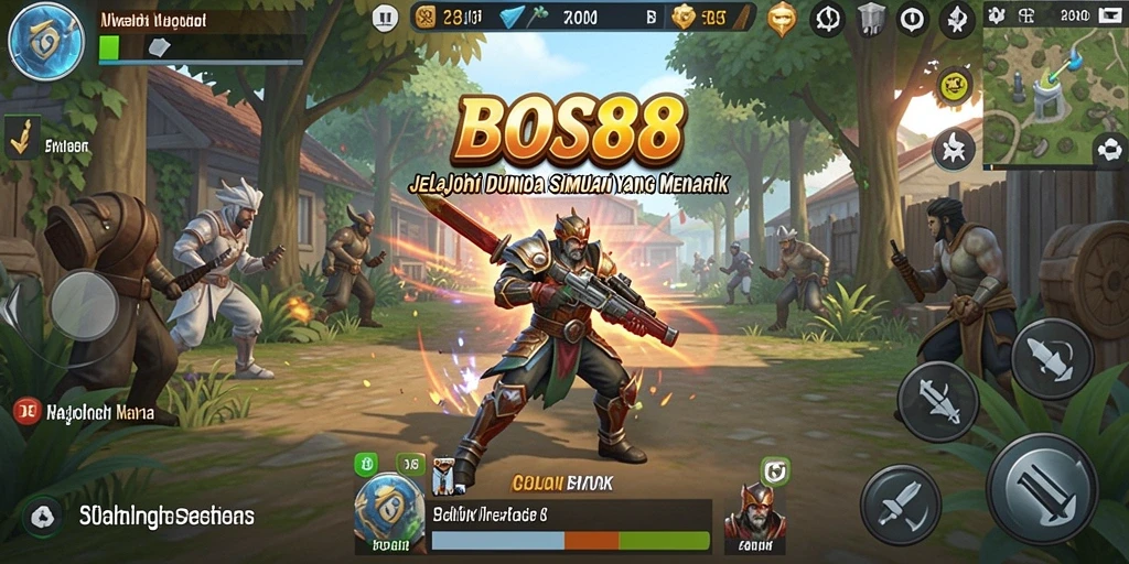 Tampilan gameplay menarik dan interaksi sosial dalam BOS88.