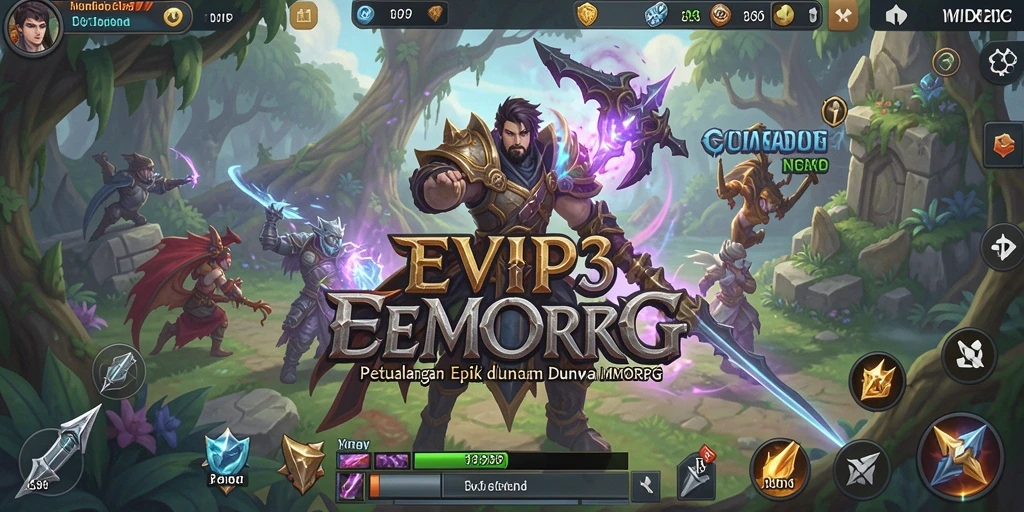Gameplay seru di dunia fantasi MMORPG EVIP3.