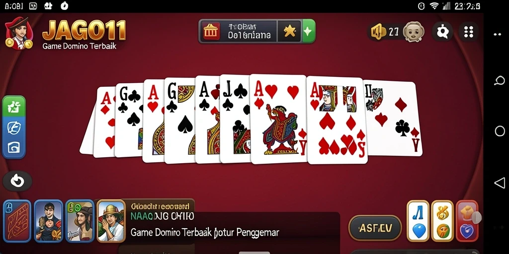 Screenshot JAGO11 menampilkan permainan Domino yang seru dan kompetitif.