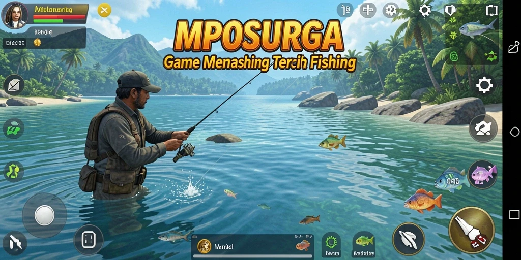 Tampilan screenshot gameplay MPOSURGA yang menampilkan pengalaman memancing yang seru.