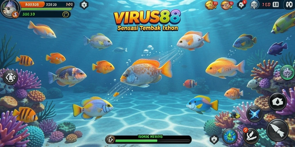 Screenshot gameplay Tembak Ikan yang menggembirakan di VIRUS88.