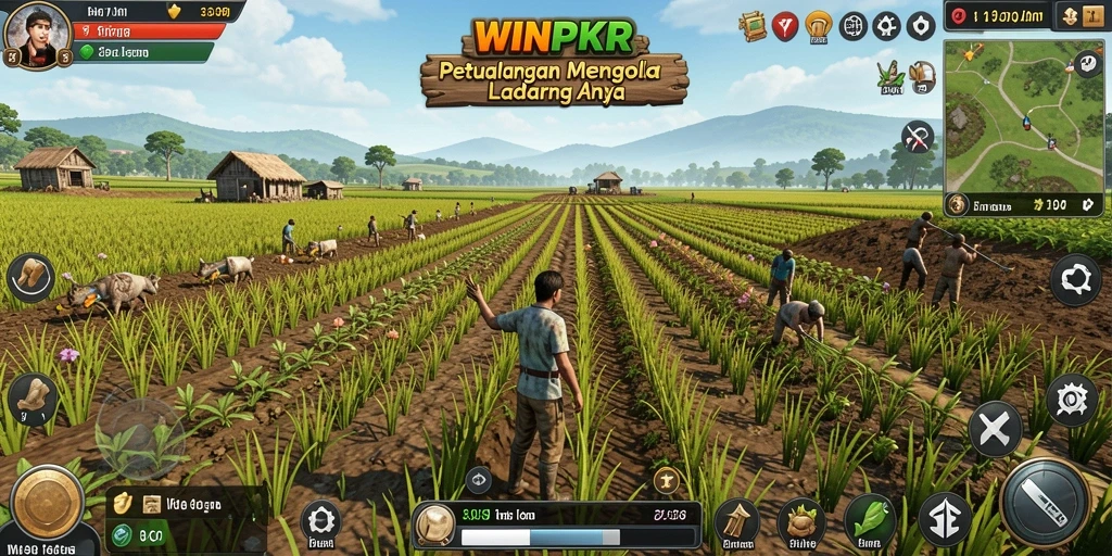 Gameplay seru saat mengolah ladang di WINPKR.