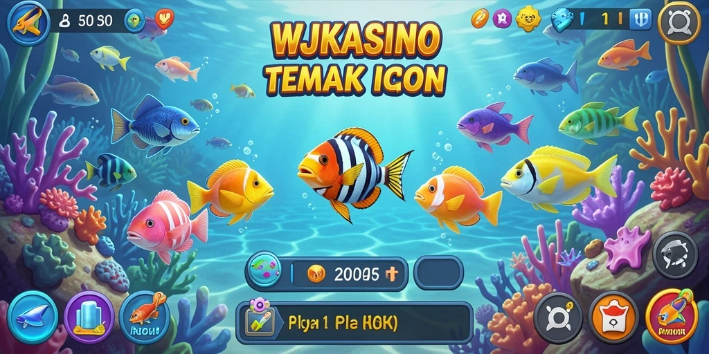 Screenshot WJKASINO menampilkan aksi seru menembak ikan.