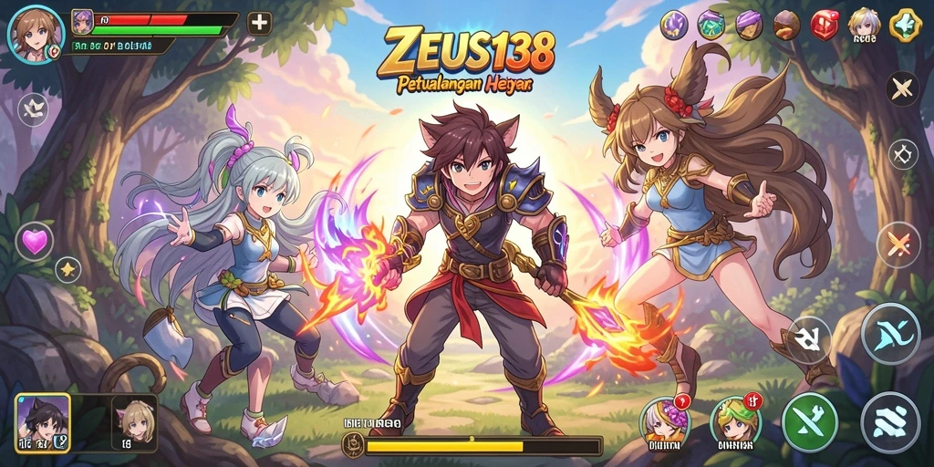 Menampilkan karakter Anime yang beraksi dalam gameplay seru.