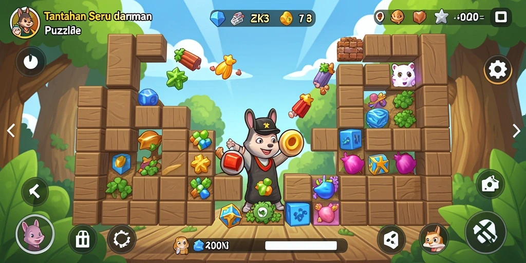 Tampilan gameplay ZK3 yang seru dan menantang.